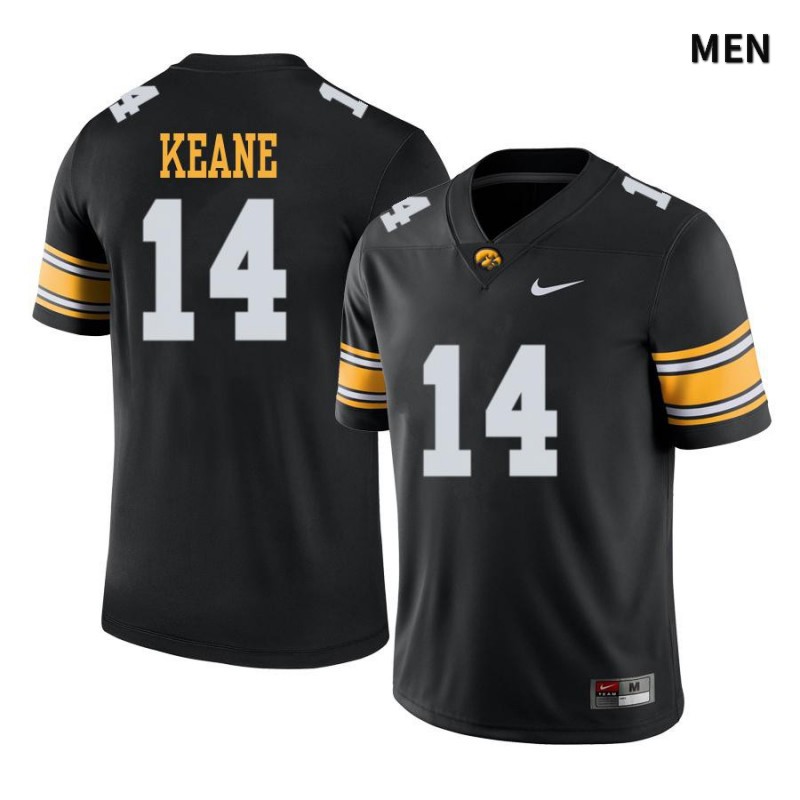 Men's Iowa Hawkeyes NCAA #14 Connor Keane Black Authentic Nike Alumni Stitched College Football Jersey DS34B08SI